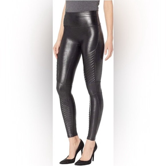 SPANX moto legging faux leather legging size small - Picture 3 of 14